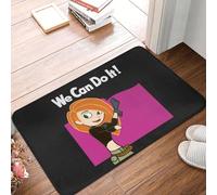 OOAXBEED Tapis de Sol antidérapant Kim Possible « on Peut Le Faire » (Inspiré de l'anime), Tapis Anti-Sable pour entrée de Cuisine ou Balcon, Tapis de Protection pour Les Pieds