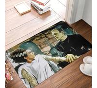 OOAXBEED Tapis de Sol antidérapant « La Fiancée de Frankenstein et Les Bêtes de l'amour » pour entrée, Cuisine, Salon et Autres pièces à Vivre.