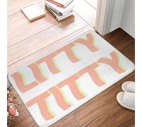 OOAXBEED Tapis de Sol antidérapant Litty Titty Peach, Tapis Absorbant pour entrée de Cuisine, Salon, Tapis de Sol pour Les Pieds