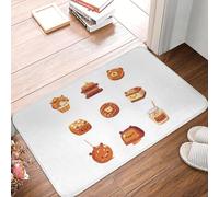 OOAXBEED Tapis de Sol antidérapant Motif Ours au Caramel salé, Tapis Anti-poussière pour entrée de Cuisine, Salon, etc.