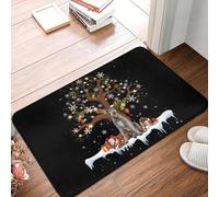 OOAXBEED Tapis de Sol antidérapant orné de Motifs de lévriers Irlandais et de Rennes, Tapis Anti-Usure pour entrée de Cuisine, Chambre à Coucher, Tapis de Sol antidérapants pour Pieds