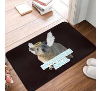 OOAXBEED Tapis de Sol antidérapant Rock Hyrax My Guardian Angel pour entrée de Cuisine, Salle de Bain, Salon, etc.