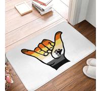 OOAXBEED Tapis de Sol antidérapant Shaka Gay Bear Flag LGBT Pride, pour entrée, Cuisine, Salle de Bain, Salon