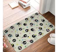OOAXBEED Tapis de Sol antidérapant Soot Studio Ghibli, Tapis Absorbant pour entrée de Cuisine, Chambre à Coucher, Tapis de Sol antidérapant