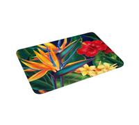 OOAXBEED Tapis de Sol antidérapant Tropical Paradise Hawaiian Birds of Paradise pour entrée de Cuisine, Chambre à Coucher, Tapis de Sol pour Pieds