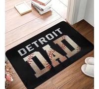 OOAXBEED Tapis d'entrée antidérapant Detroit Tigers, Tapis de Cuisine, Tapis de Sol, Tapis de Bienvenue, décoration intérieure, équipe de Baseball de la Ligue américaine