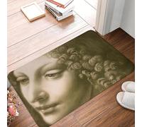 OOAXBEED Tapis d'entrée antidérapant Leonardos Angel, Tapis de Sol pour Salle de Bain, Cuisine ou Salon, Tapis de Sol Leonardo Da Vinci-24x36 inch