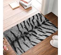 OOAXBEED Tapis d'entrée/de Sol/de Salle de Bain/de Cuisine antidérapant à Motif Peau de Tigre, Style Animal Sauvage, pour Jardin ou entrée de Jardin.-16x24 inch
