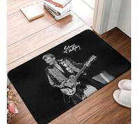OOAXBEED Tapis d'entrée personnalisé Johnny Hallyday, extérieur Absorbant, Chanteur de Rock français, Tapis de Cuisine/Chambre, Tapis d'entrée.