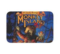 OOAXBEED Tapis d'entrée personnalisé Monkey Island Secret, antidérapant, Jeu d'aventure et d'action, pour Cuisine, Salle de Bain, Jardin.