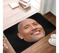 OOAXBEED Tapis d'entrée personnalisé The Rock Face Dwayne, antidérapant, pour Salle de Bain, Cuisine, Chambre, Balcon, Porte ou Sol.