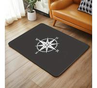 OOAXBEED Tapis épais à Motif Boussole - Polyester Lavable en Machine, Tapis de Sol léger et Durable pour Salle de Jeux, Salle de Bain, Cuisine, entrée