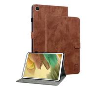 Ooboom Coque pour Samsung Galaxy Tab A7 Lite, Tigre Mignon Magnétique Flip Smart Cover Protection Housse Étui Wallet Case PU Cuir Supporter avec Carte de Crédit Fentes - Marron