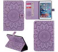 Ooboom® Nouvel iPad 2017 9.7" Coque Motif Tournesol PU Cuir Flip Housse Étui Smart Cover Case Wallet Pochette Support avec Porte-Cartes pour Nouvel iPad 2017 9.7" - Violet