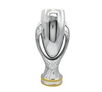 OOCCO Football Super Cups Trophée Réplique Speedmaster Champions Trophées Football Award Cup Fans Cadeau Collectibles Souvenir Résine Argent Placage Vitrine Ornements,44cm