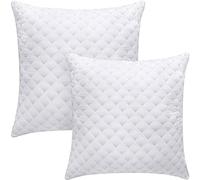 OOCMESS Oreiller 65x65 cm Lot de 2 Hotellerie Luxe Oreillers, Anti Acarien d'oreiller Moelleux Microfibre Lavable, Ergonomique Oreiller pour Dormeurs sur Le Dos Le Côté Le Ventre, Blanc