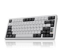 OOCTPK Chilkey ND75 LP Clavier mécanique sans fil avec écran LCD, Bluetooth 5.3/2.4G/USB-C, remplaçable à chaud par touche RVB personnalisé, avant fin, repose-poignet, entièrement en aluminium
