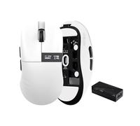 OOCTPK Chilkey Souris sans fil, Glacier LW 8K M Souris de jeu avec écran OLED, taux d'interrogation 8K, suivi optique 30 000 DPI, 750 IPS, Bluetooth 5.2/2.4G/USB-C, 49 g, super légère, 100 millions de