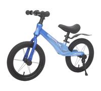 OOFAYJIA Draisienne pour Enfants de 14 Pouces pour 3, 4, 5, 6 Ans, vélo léger sans pédale, vélo d'entraînement pour Tout-Petits avec Cadre en Alliage de magnésium, pneus pneumatiques, béquille,Bleu