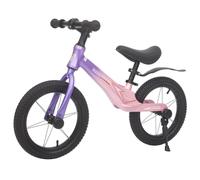 OOFAYJIA Draisienne pour Enfants de 14 Pouces pour 3, 4, 5, 6 Ans, vélo léger sans pédale, vélo d'entraînement pour Tout-Petits avec Cadre en Alliage de magnésium, pneus pneumatiques, béquille,Rose
