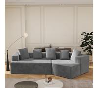 OOIILLEE canapé compressé désossé, 312CM canapés sectionnels modulaires, canapé combiné entièrement Cloud, sans Assemblage pour Salon, Chambre à Coucher (Noir)