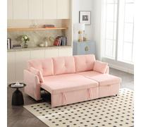 OOIILLEE Canapé Multifonctionnel avec Rangement et lit gigogne, Fauteuil inclinable Interchangeable, canapé modulable avec Assise Coffre, canapé d'angle en L dans Le Salon, Rose