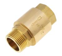 OOLA.DETAL Clapets anti-retour à ressort en laiton filetage 3/4 horizontal en ligne 1 voie pour pompes de puits et réservoirs d'eau