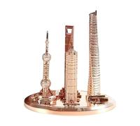 OOLA.DETAL Modèle architectural de collection de Shanghai Orientaux Perles Tour Alliage Électroplaqué Miniature pour la maison