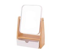 OOLA.DETAL Table sur pied Vanity double face miroir cosmétique avec organiseurs tiroirs comptoirs salle de bain miroir pour