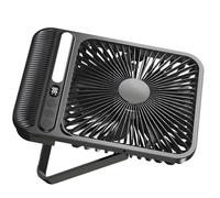 OOLA.DETAL Ventilateur de bureau rechargeable USB avec batterie 8000 mAh et écran LED pour la maison, le travail, le camping, les voyages