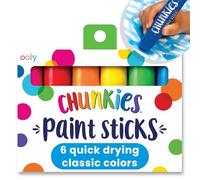 Ooly Bâtons de peinture sans désordre pour enfants, Lot de 6 bâtons de peinture tempera séchant rapidement, fournitures artistiques pour tout-petits et enfants