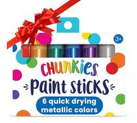 OOLY Chunkies Lot de 6 bâtons de peinture détrempée torsadés pour enfants, fournitures artistiques pour enfants de 4 à 6 ans, coloriage sans désordre pour tout-petits, fournitures de salle de classe