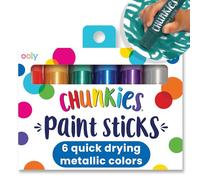 OOLY Chunkies Lot de 6 bâtons de peinture détrempée torsadés pour enfants, fournitures artistiques pour enfants de 4 à 6 ans, coloriage sans désordre pour tout-petits, fournitures de salle de classe