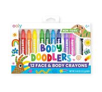 OOLY Lot de 12 crayons pour le visage et le corps, non toxiques, couleurs assorties