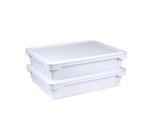 Ooni Bols de fermentation pour pâte à pizza, deux boîtes empilables, convient pour 12 boules de pâte de 250 g, accessoires à pizza, récipient de protection de pâte, rangement
