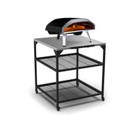 ooni Grande table modulaire d'extérieur - Support de four à pizza en acier inoxydable de 78,7 x 78,7 x 88,9 cm, chariot de barbecue, station de pizza extérieure