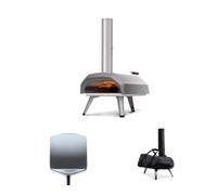 Ooni Karu 12 Bundle - Four à Pizza Multi-Combustible (Bois, Charbon, Gaz) avec Pelle à Pizza 30 cm et Housse de Protection - Cuisson sur Pierre en 60 Secondes - Pack Complet Authentique Pizza