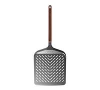 ooni Pelle à pizza perforée Signature de 30,5 cm - Pelle à pizza en aluminium anodisé de 30,5 cm avec long manche en bois de noyer, spatule à pizza, accessoires de four à pizza, outils à pizza