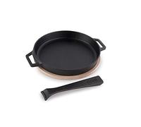 Ooni poêle en fonte allant au four 25cm - Poêle fonte naturelle ronde - Poêle manche amovible - Poêle pour four à pizza - Accessoires pour barbecue