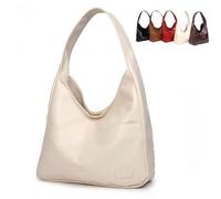 Ooomay Tote Bag, Leather Tote Bags with Large, Leather Waterproof Work Soft Tote Bag for Women, for Everything Not Look Bulky (White)