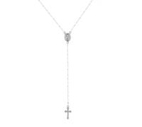 OOOVAVNE Collier pendentif chapelet vintage tendance for femmes, bijoux à breloques, cadeaux, 1 pièce(Silver)
