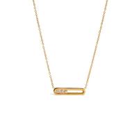 OOOVAVNE Collier pendentif rectangulaire amovible brillant for un design créatif en acier inoxydable, bijoux à breloques géométriques, 1 pièce