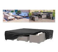 OOOXZO Bache De Protection Exterieur Table Housse Table De Jardin 240x80x80cm/LxWxH Housse Protection Table de Jardin Exterieur AntiUV Résistant Au Froid Coupe-Vent Salon de Jardin en Bâche