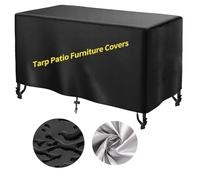 OOOXZO Housse de Protection Table de Jardin 190x90x75cm/LxWxH, Imperméable, Coupe-Vent, Anti-UV, Housse Salon de Jardin Exterieur, 600D Oxford