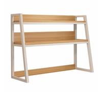 OOPDNEGAK 2 Couches DIY Étagère Livre Bureau Bibliothèque Organisateur De Bureau À Poser, Étagère De Rangement en Bois Et Métal, pour La Maison, Le Bureaux, Le Dortoir(75x32x90cm)