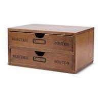 OOPDNEGAK Armoire De Bureau À Tiroirs En Bois, Organiseur De Fournitures, Meuble De Table, Boîte D'accessoires, Pour Espace De Travail À Domicile, Décoration De Comptoir(25 * 17.5 * 12.8cm)