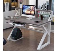 OOPDNEGAK avec Clavier Grand Bureau D'ordinateur, Bureaux À Domicile avec Bibliothèque, Bureau D'étude/Poste De Travail Simple Et Moderne(B,120cm)