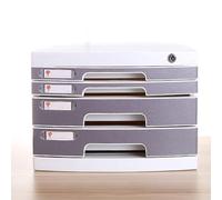 OOPDNEGAK Boîte, Boîte De Rangement De Bureau Verrouillable À 4 Tiroirs, En Polypropylène Avec Étiquette D'index, Organiseur De Documents, Pour Fournitures De Bureau