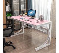 OOPDNEGAK Bureau D'ordinateur en Verre Trempé Grand Bureau Moderne Cadre en Acier Carbone Table De Jeu(A,100x60x75cm(39x24x30inch))