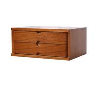 OOPDNEGAK Classeur De Bureau Multicouche À Tiroirs - Organiseur De Fournitures De En Bois, Boîte À Bijoux De Bureau, Boîte De Rangement De Comptoir Pour La Maison(37 * 28 * 16.5CM)